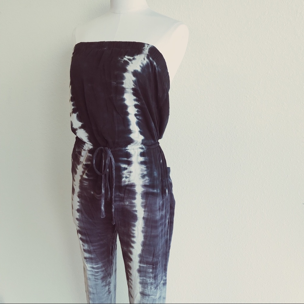 Blue tie dye jumpsuit